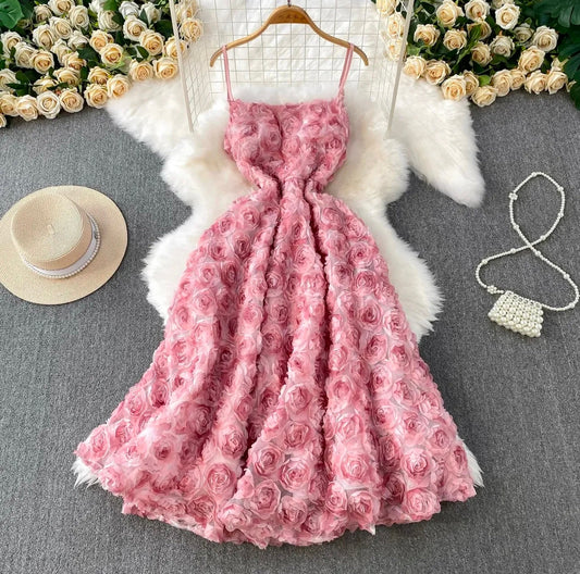 Briar Floral Midi Dress In Pink