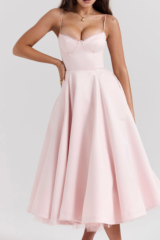 BALLERINA PINK MIDI DRESS