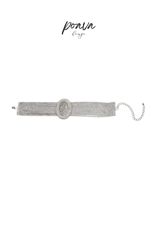 Diamond-embellished layered necklace