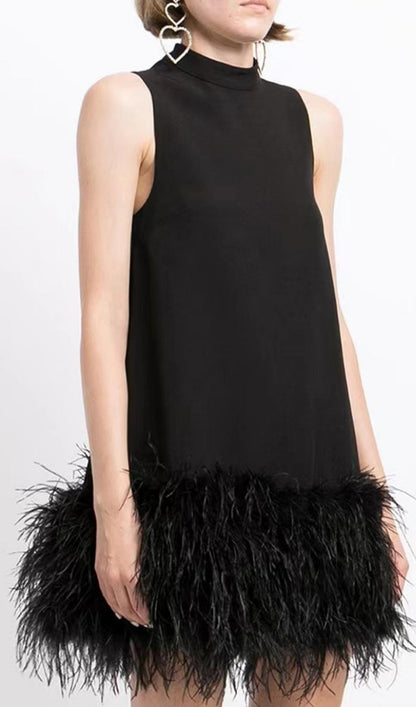 FEATHER MINI DRESS