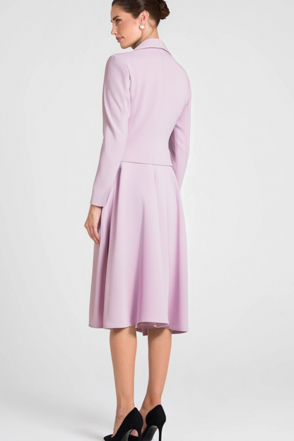 CAROL PINK 3D FLORAL BLAZER ＆ HIGH WAIST MIDI SKIRT SET