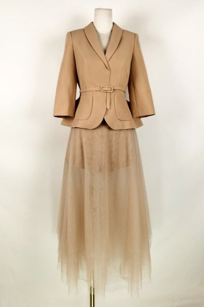 Apricot Layers Set Dress
