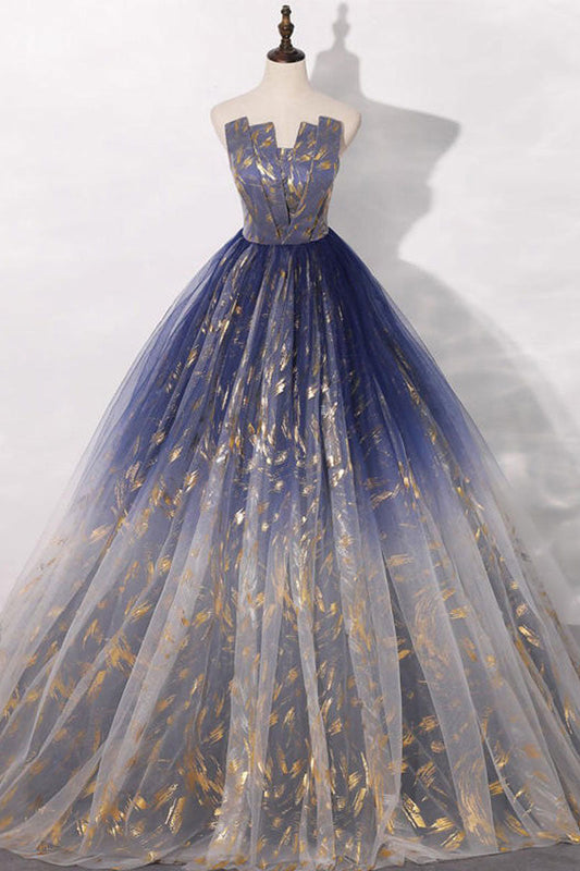 tulle lace maxi prom dress