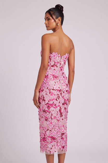 pink mesh sheath dress pink mesh dress - product view 4