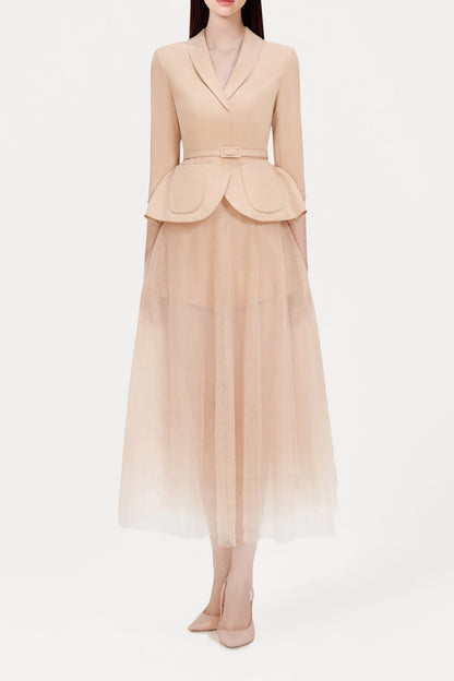 Apricot Layers Set Dress