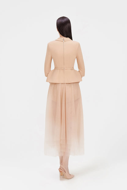 Apricot Layers Set Dress