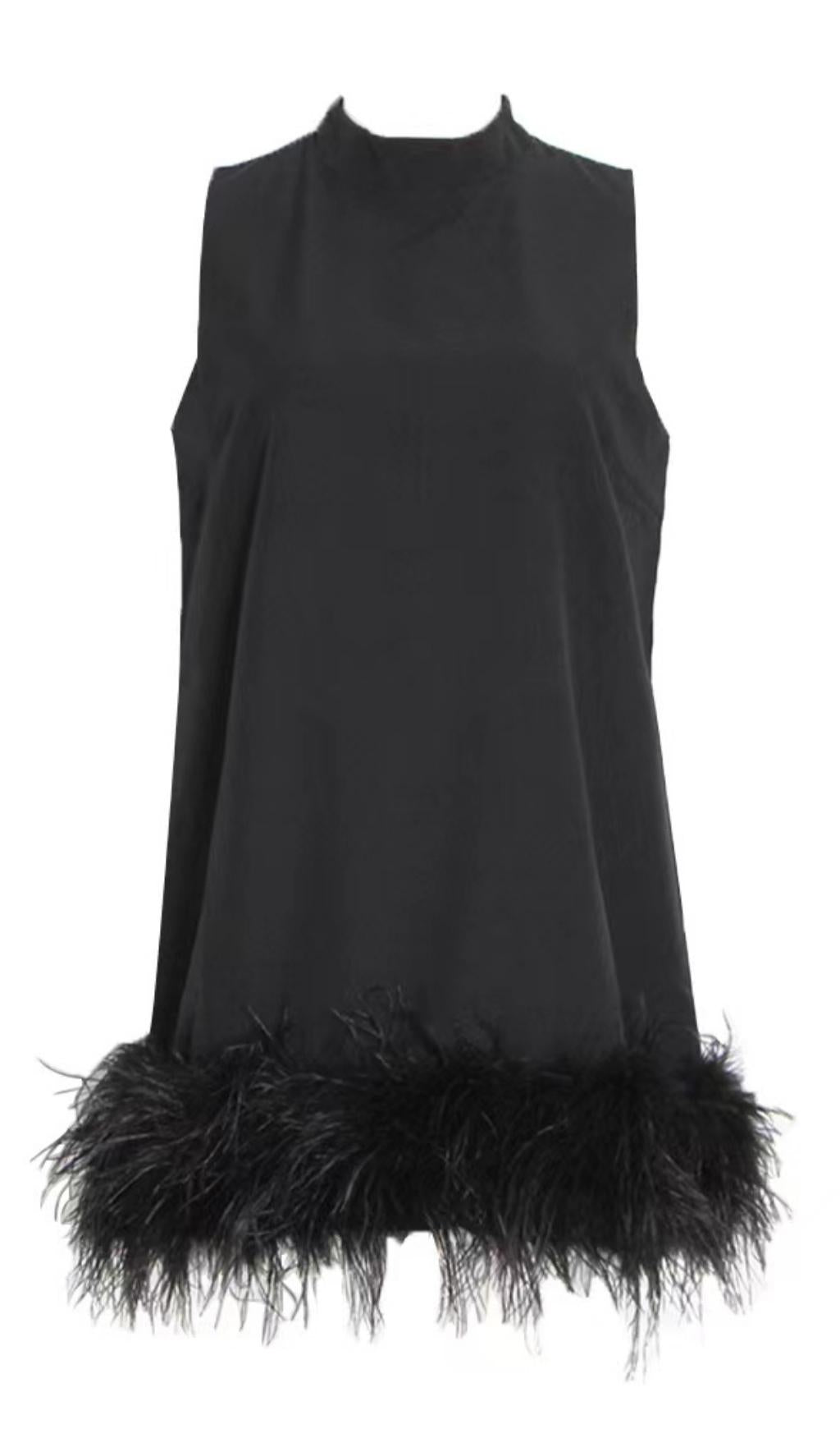FEATHER MINI DRESS