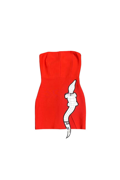 BANDAGE SEQUIN SLEEVELESS PERSONALISED MINI DRESS IN RED