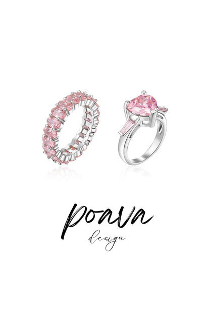 Pink diamond embellished ring