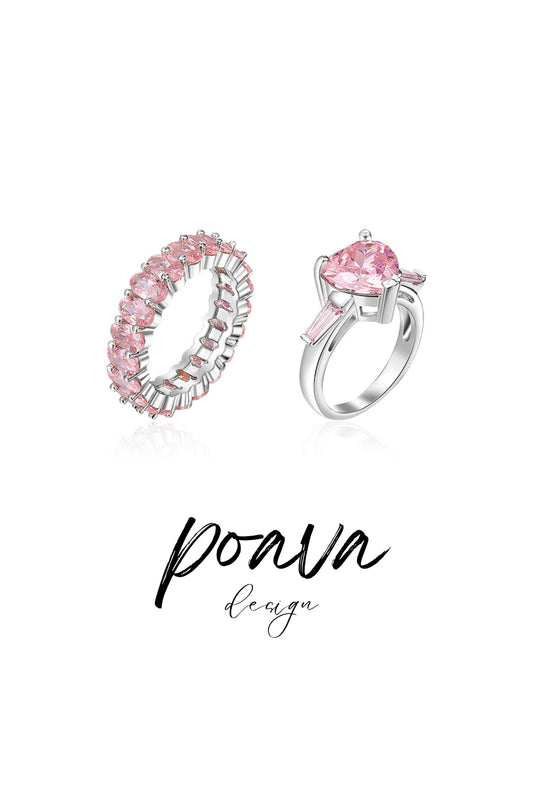 Pink diamond embellished ring