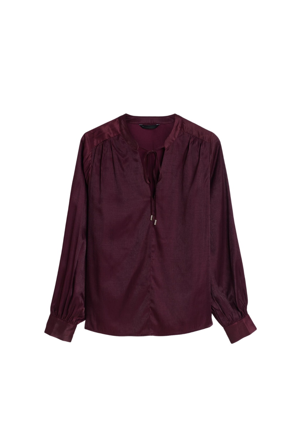 Viscose blouse in burgundy