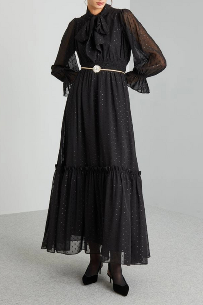 Foulard-embellished dress