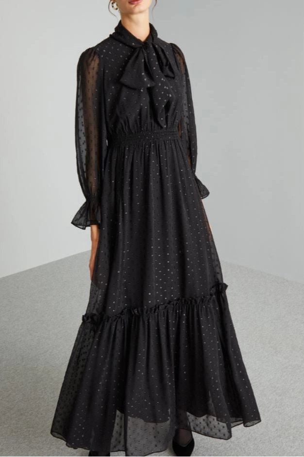 Foulard-embellished dress