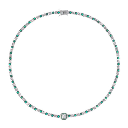 Héloïse Green Crystal Embellished Necklace