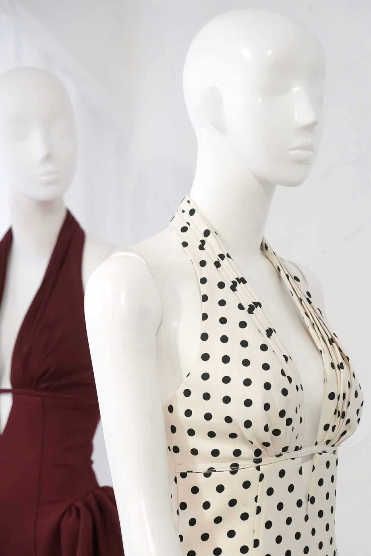 Tiffany Plunge Dot Mini Dress