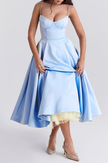 CINDERELLA BLUE TULLE MIDI DRESS