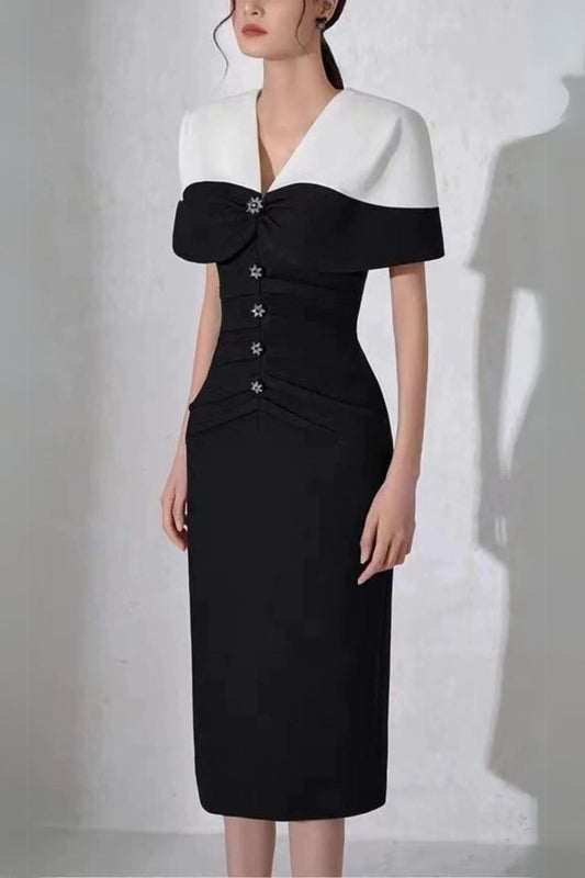 CAPE COAT + SUSPENDER DRESS TWO-PIECE SET