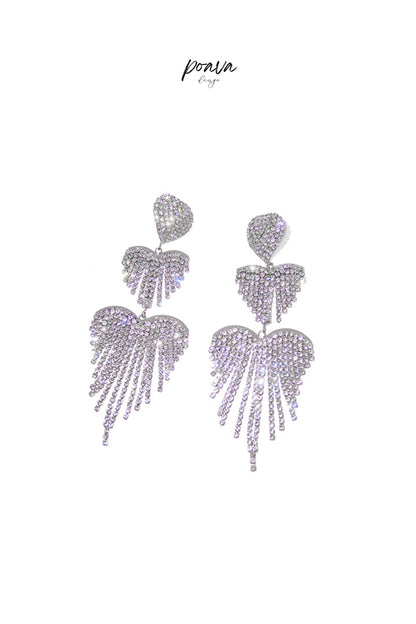Crystal Embellished Drop Earrings