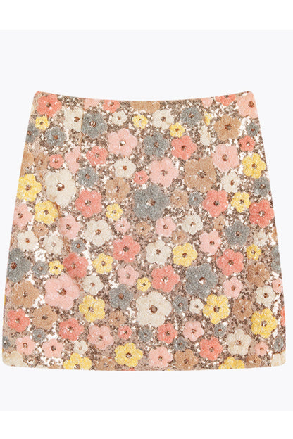Tweed Floral Midi Dress