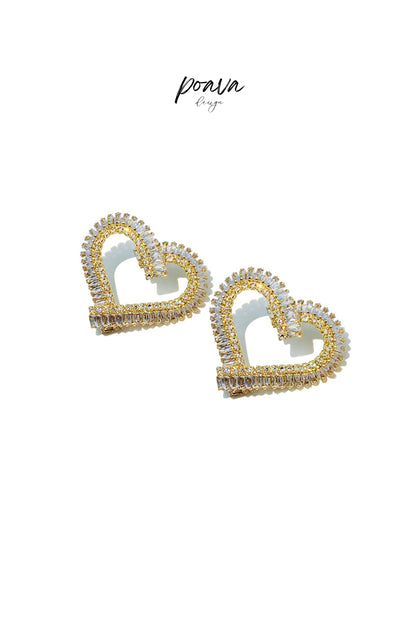 Glod Crystal-Embellished Earrings