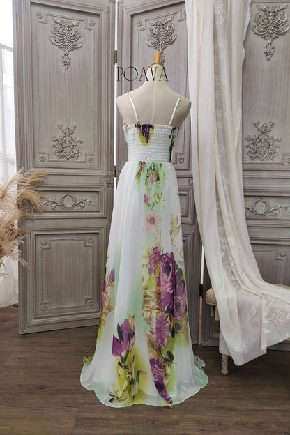 Chiffon Floral Printed Maxi Dress