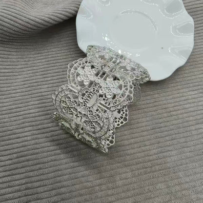 Shannon Gothic Cut Out Floral White Bracelet