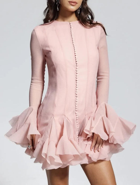 JOCELYN RUFFLED MINI DRESS