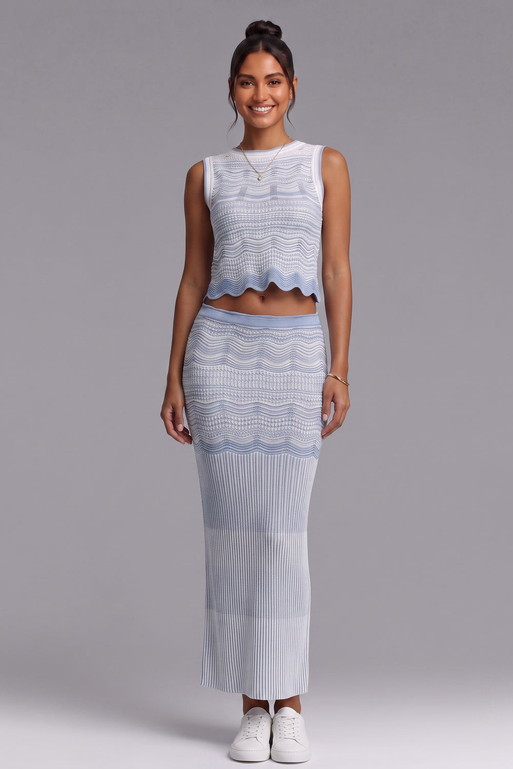 Premium Fabric Two-Piece Knit Set Premium Fabric - product view 2