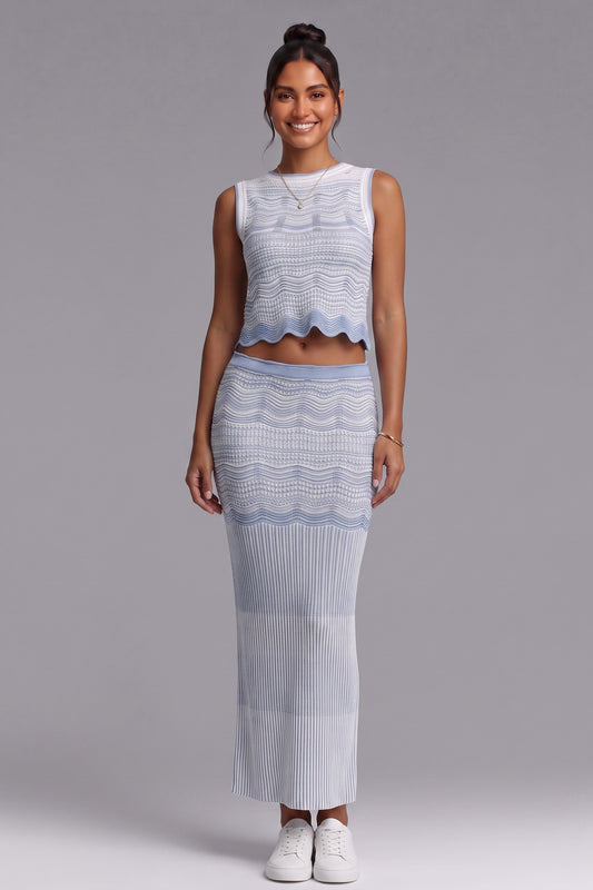 Premium Fabric Two-Piece Knit Set Premium Fabric - product view 2