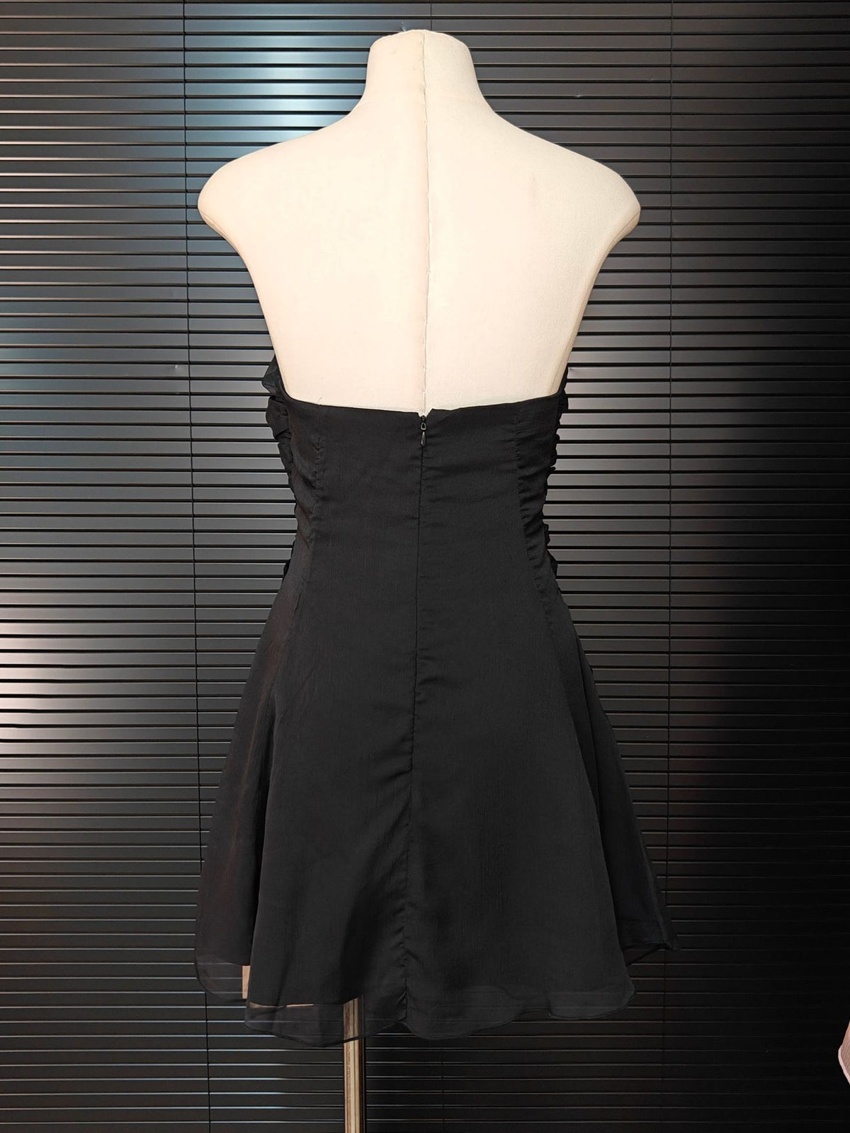 Strapless Cutout Mini Dress - Black