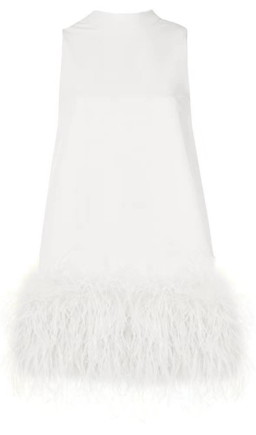 FEATHER MINI DRESS