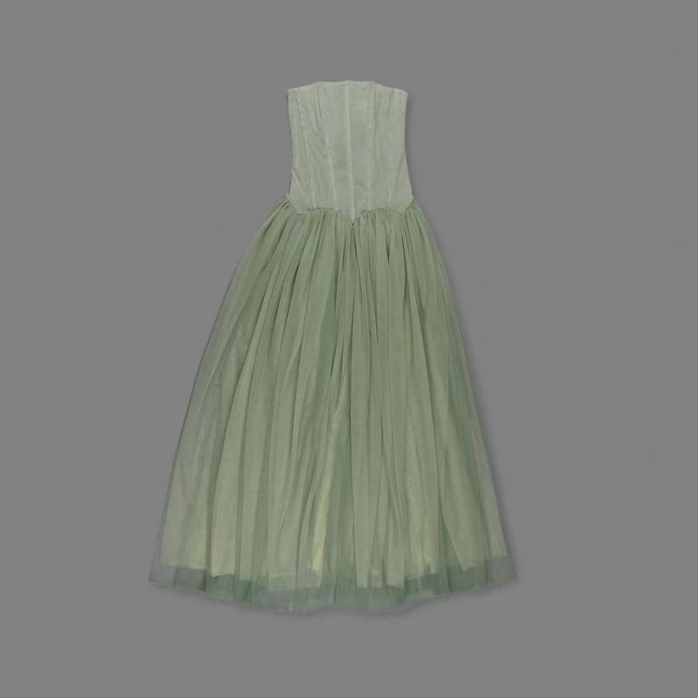 Sage Green Chiffon A-Line Floor-Length Gown