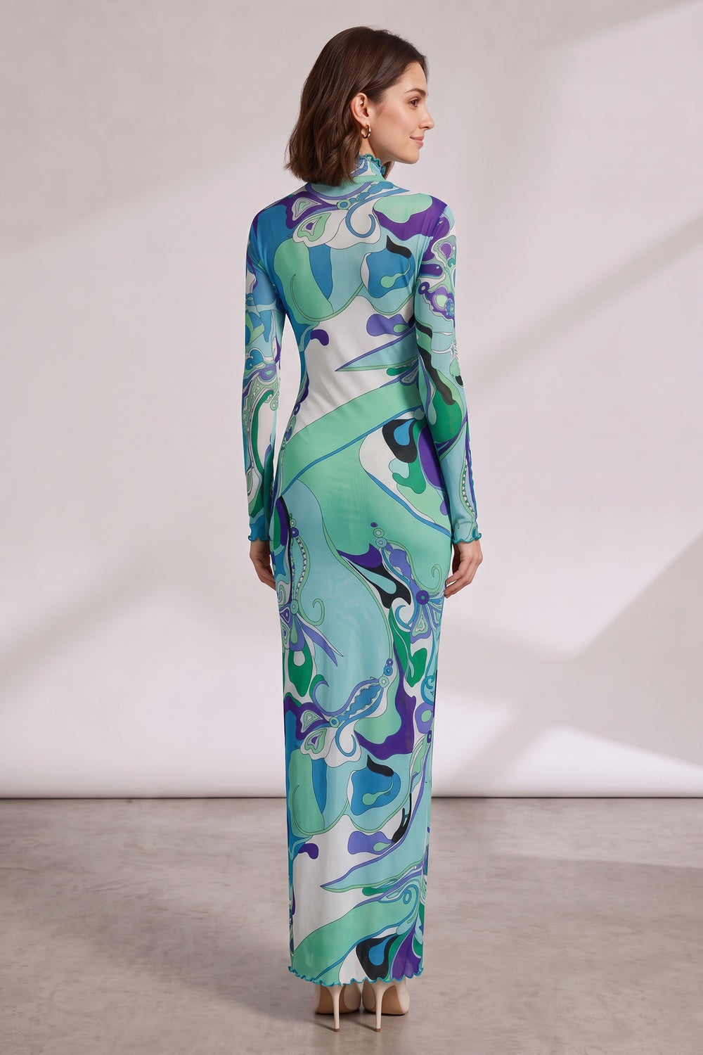 Premium Fabric Long Sleeve Maxi Dress Premium Fabric - product view 4