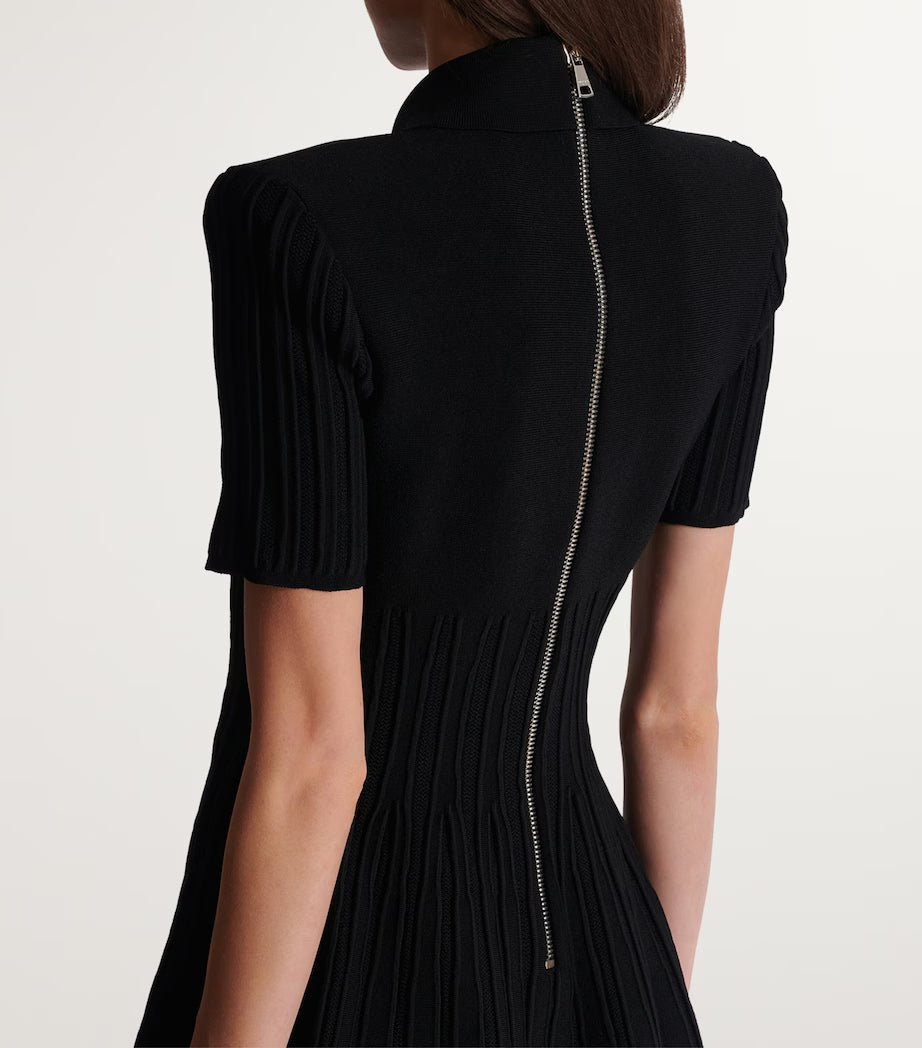 kristin Black Knitted Mini Dress