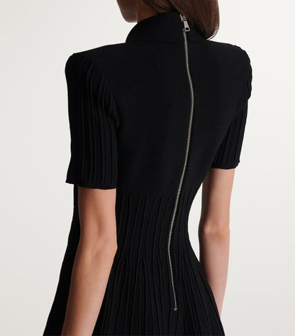 kristin Black Knitted Mini Dress