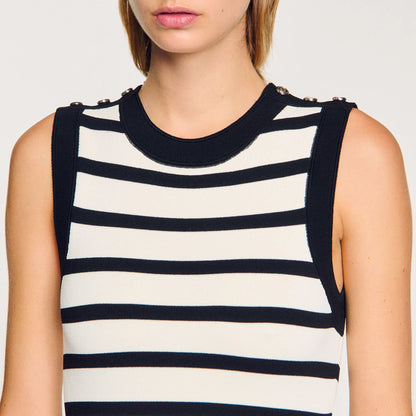 striped knit mini dress
