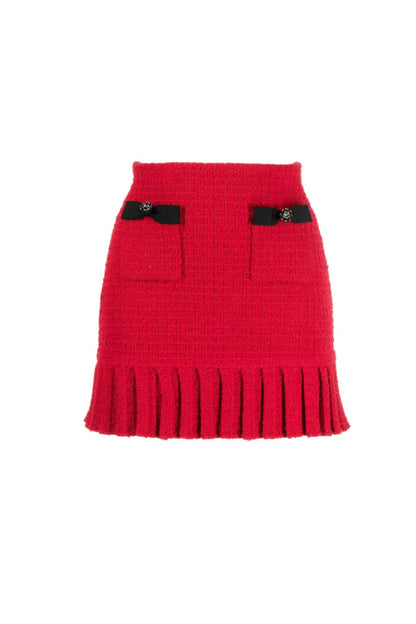 RED KNIT SKIRT