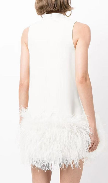 FEATHER MINI DRESS