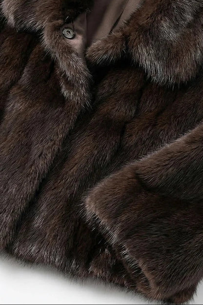 Brown fur coat 