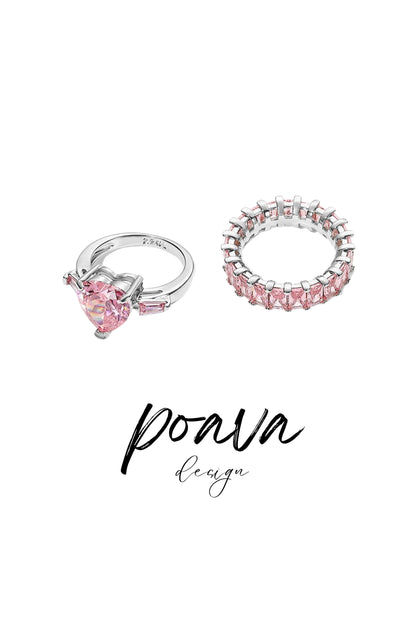 Pink diamond embellished ring