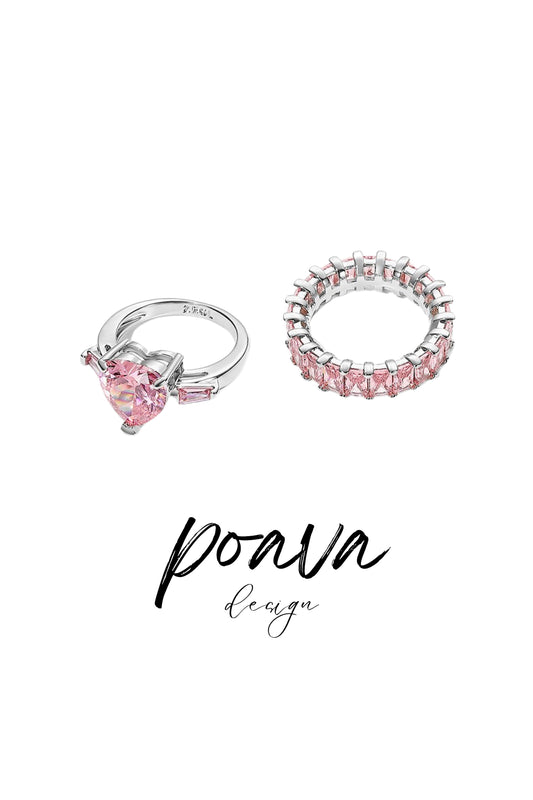 Pink diamond embellished ring