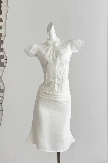 Irène Ruffled Tulle Top & Skirt Set