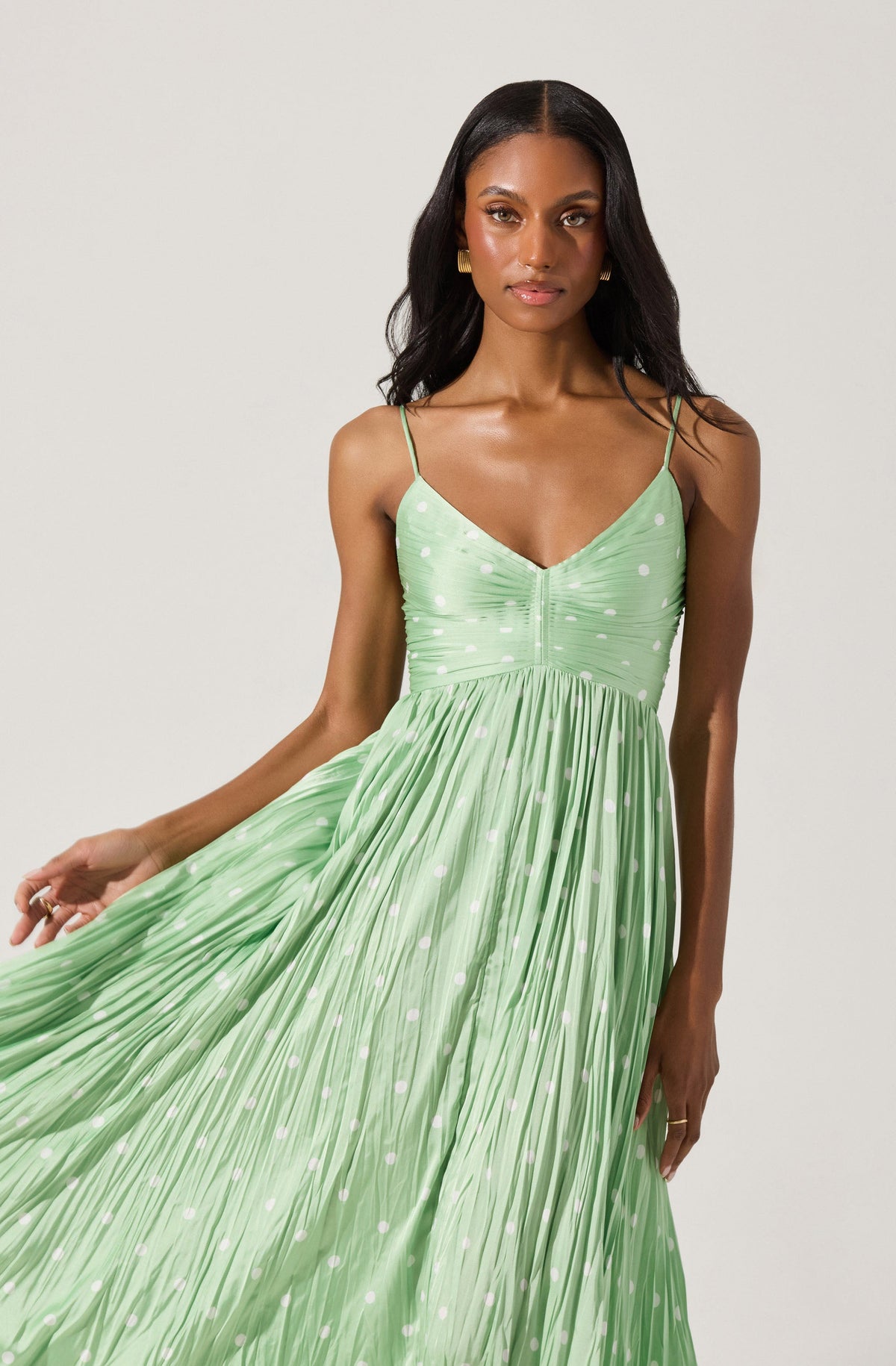 Maeve Pleated Midi Dress