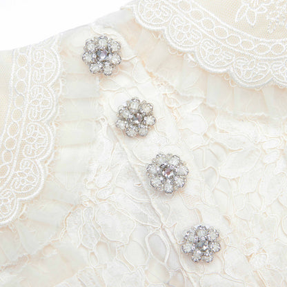 quintina Cream Floral Lace Mini Dress