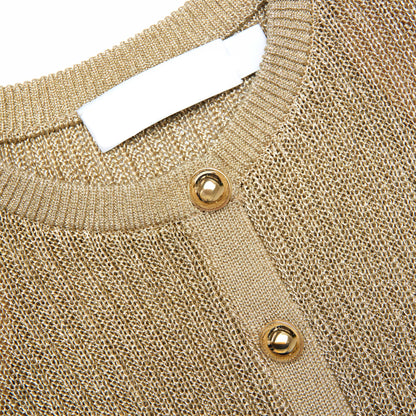 margaret Gold Lurex Knit Mini Dress