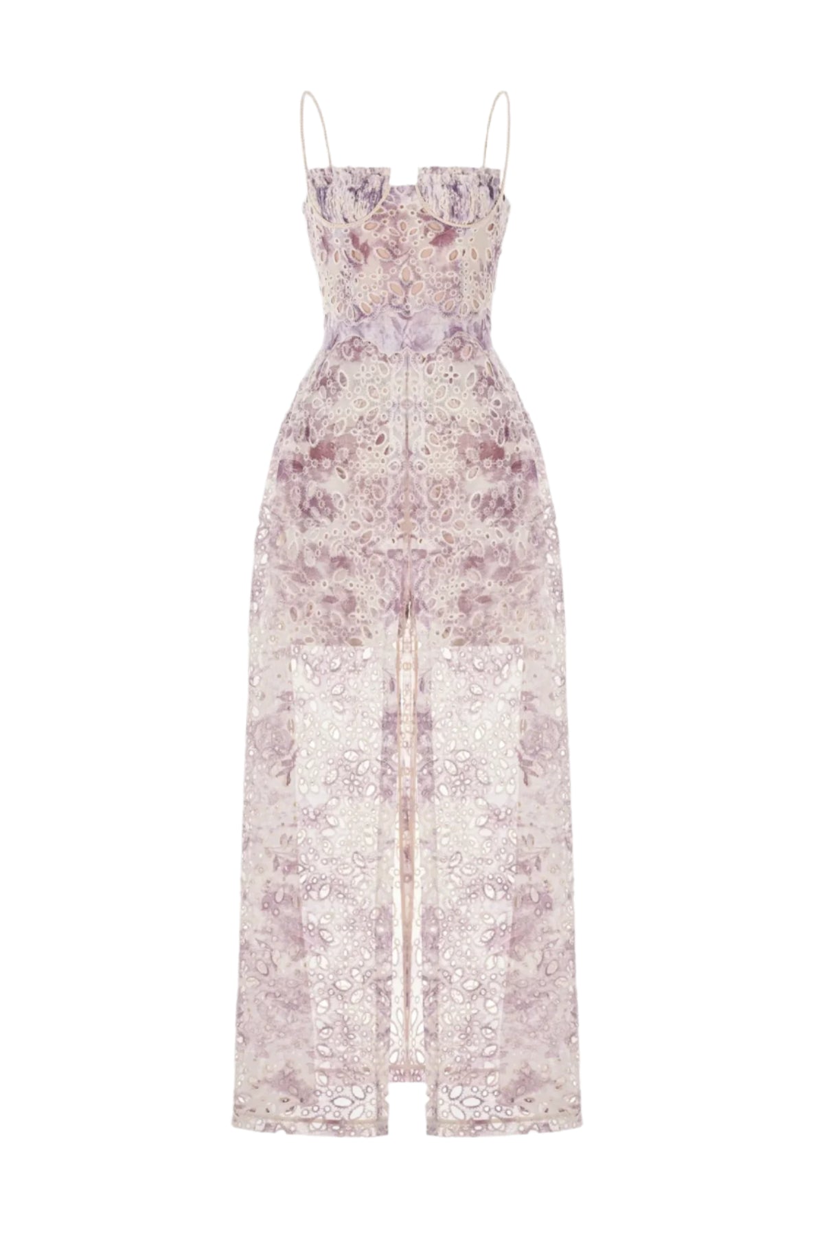 Abetzi Floral Embroidered Shorts & Maxi Dress Set - Purple