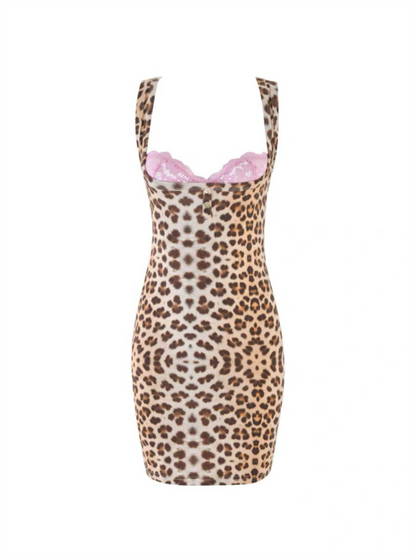 Sleeveless Leopard Mini Dress