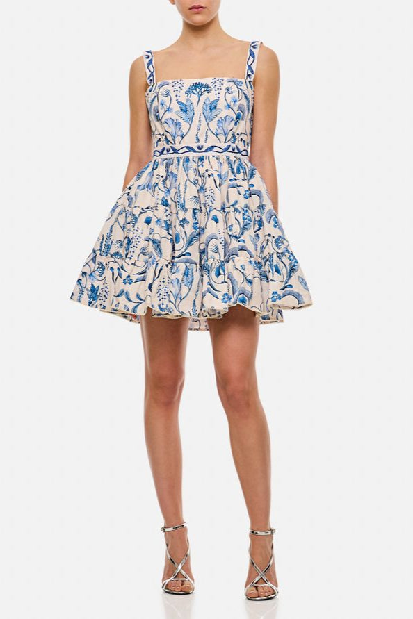 Embroidered Mini Dress