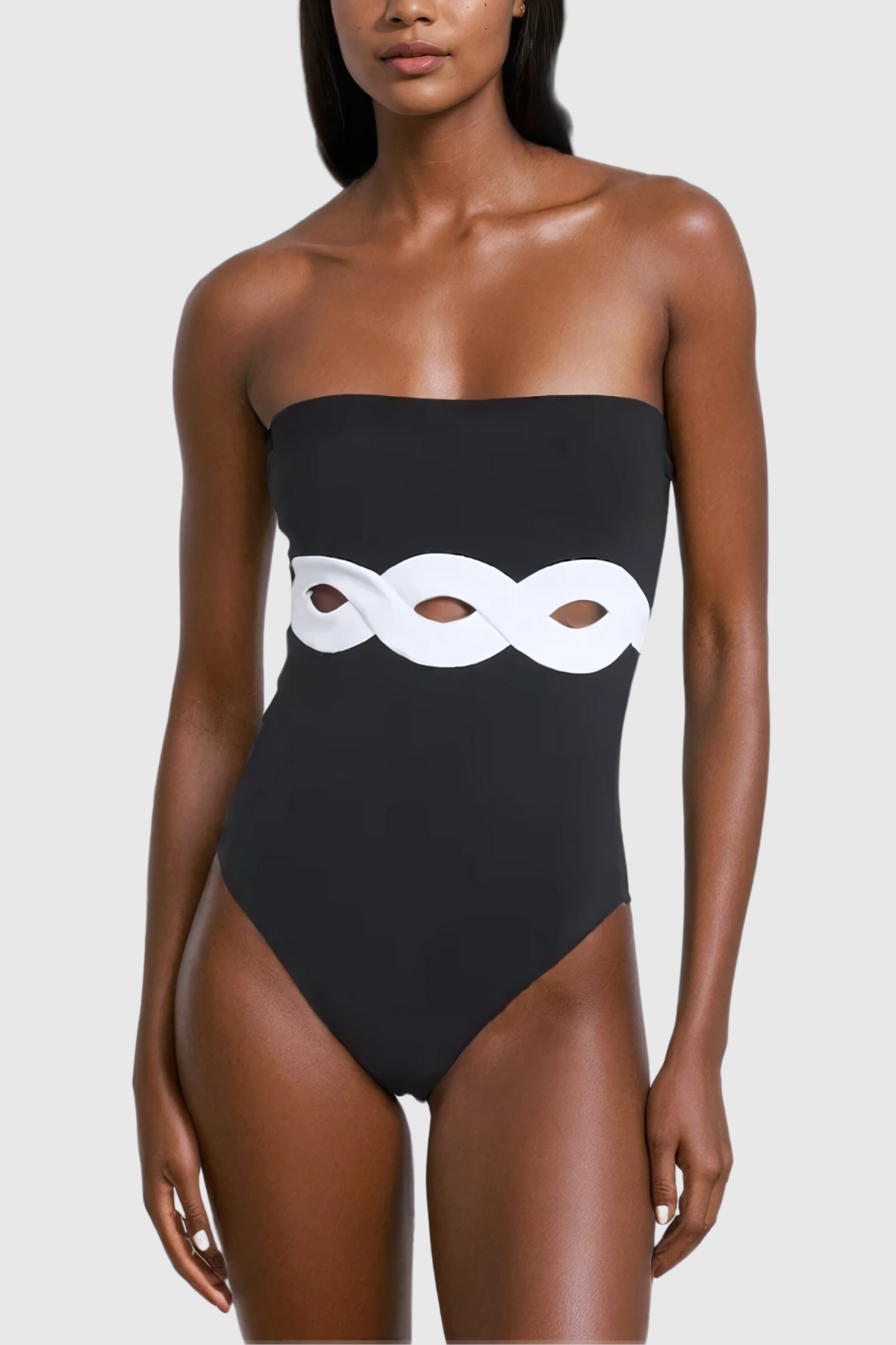 odelette Strapless Cutout One Piece Swimsuit
