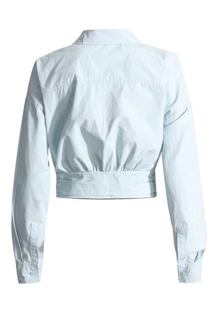 Amira Asymmetric Shirt - Blue